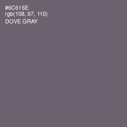 #6C616E - Dove Gray Color Image